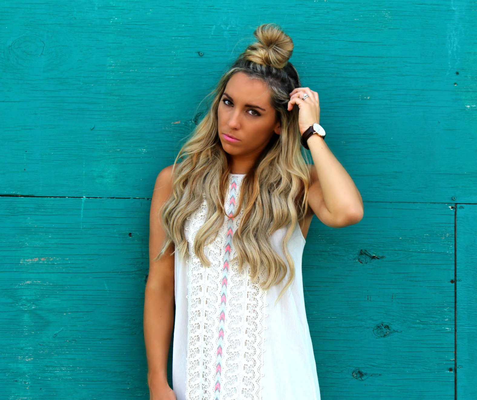 Hazel & Mae White Boho Maxi
