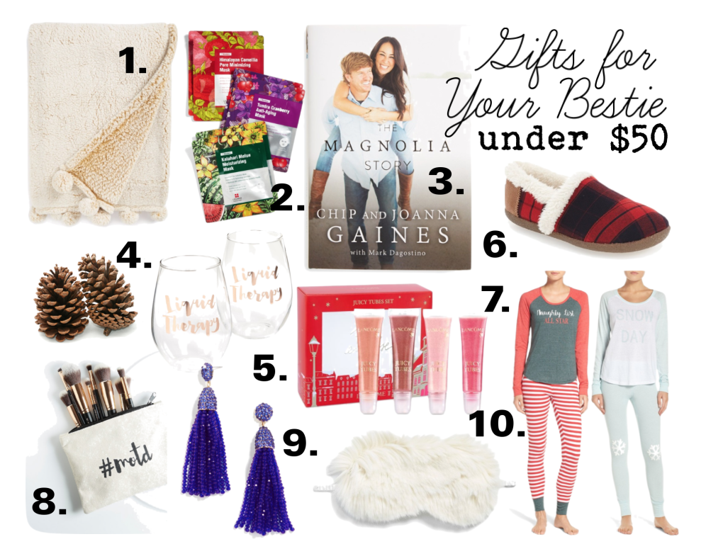 10 Gift Ideas for Your Bestie Under $50