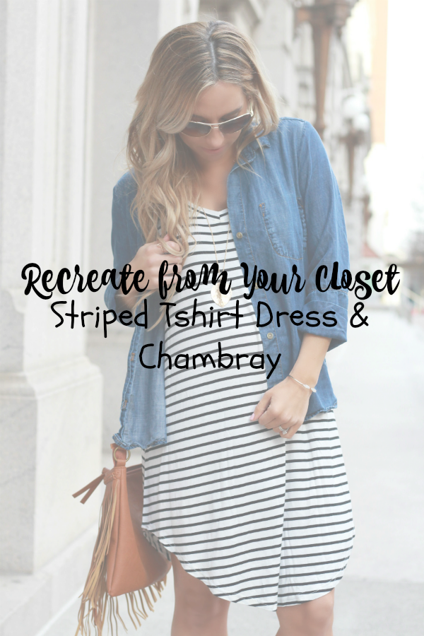 Striped T-shirt Dress with The Mint Julep Boutique