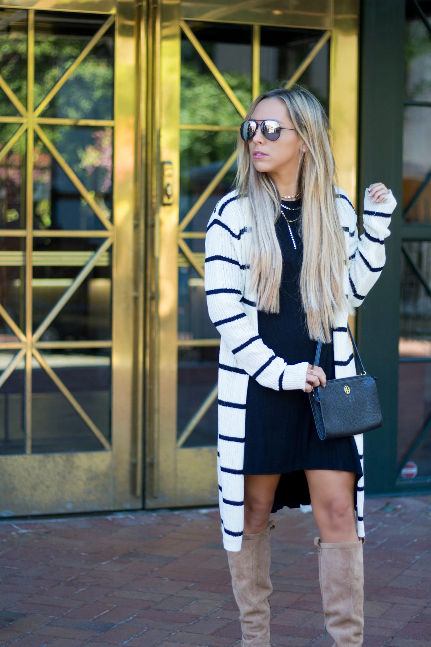 Fall Staple Black Dress & Knee High Boots
